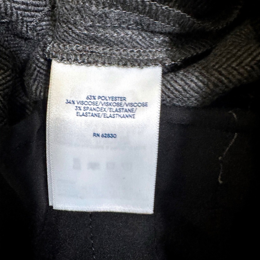 Lands‎ End High Rise Wide Leg Gray Herringbone Crop Pants Women's Size 14 soft - Picture 7 of 9